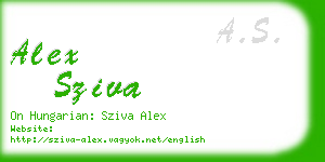 alex sziva business card